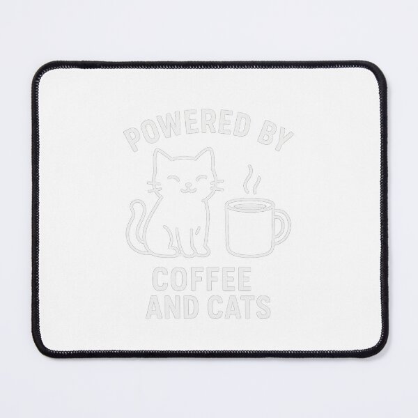 Item preview, Powered by Coffee and Cats – Cute Minimal Line Art designed and sold by vincentfz1.