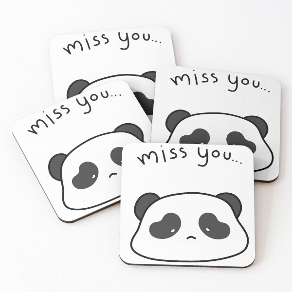 Item preview, Cute Sad Panda Cartoon | “I Miss You” Kawaii Illustration designed and sold by MukuuShop.