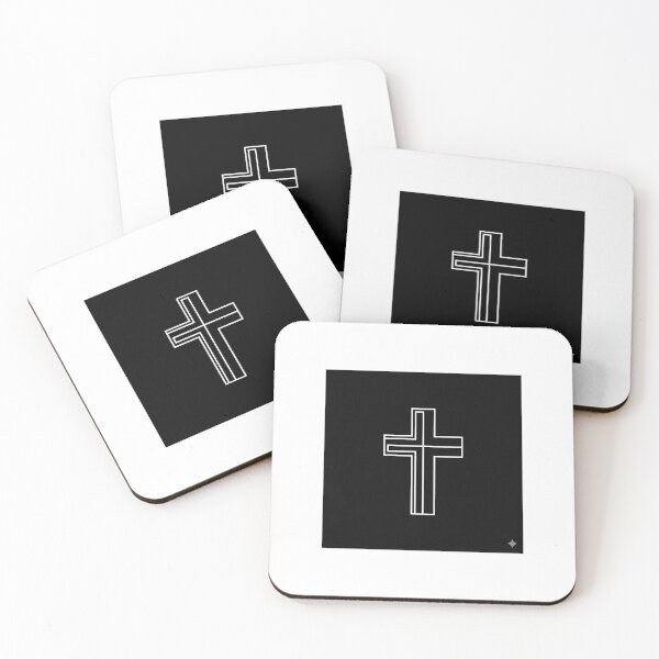 Item preview, Croce Minimal Line Art – Bianco su Nero designed and sold by vincentfz1.