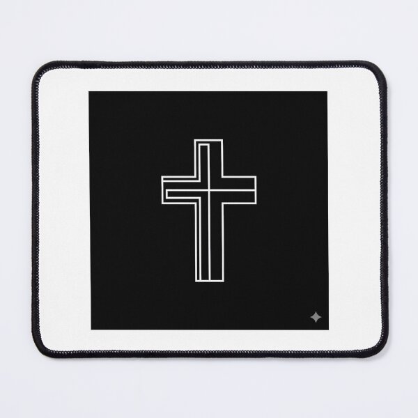 Item preview, Croce Minimal Line Art – Bianco su Nero designed and sold by vincentfz1.