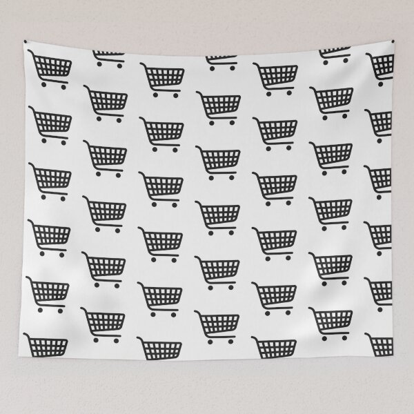 Item preview, Black Shopping Cart Trolley Graphic designed and sold by THP Creative.
