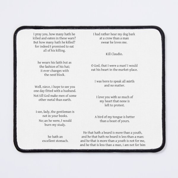 Item preview, Best Beatrice quotes from Much Ado About Nothing designed and sold by introvertcafe.