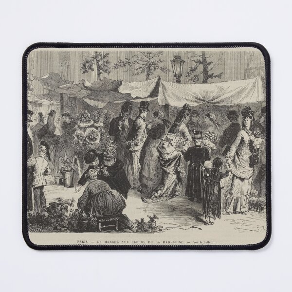 Item preview, Flower sellers, flower traders - 1872 - Lix, Frédéric Théodore (Strasbourg, 18–12–1830 - Paris, en 1897) - PARIS – THE FLOWER MARKET OF MADELEINE designed and sold by fendl.
