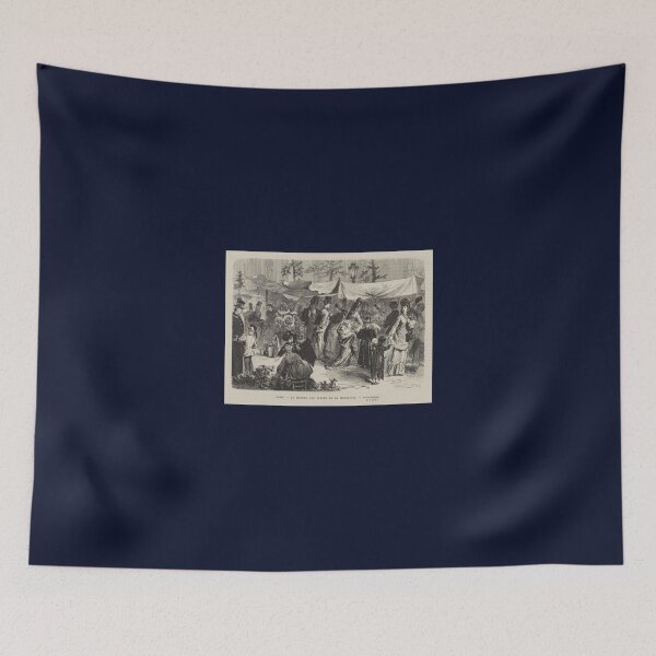 Item preview, Flower sellers, flower traders - 1872 - Lix, Frédéric Théodore (Strasbourg, 18–12–1830 - Paris, en 1897) - PARIS – THE FLOWER MARKET OF MADELEINE designed and sold by fendl.