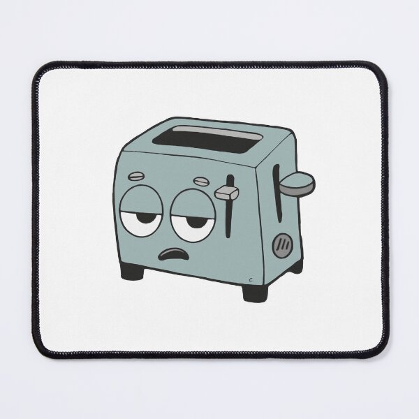 Item preview, Deadpan Toaster Mascot | Burnout Humor Sticker - Clive designed and sold by Moodzu.