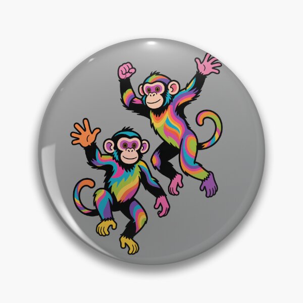 Item preview, Psychedelic Colored Monkeys designed and sold by Ahau Designs.