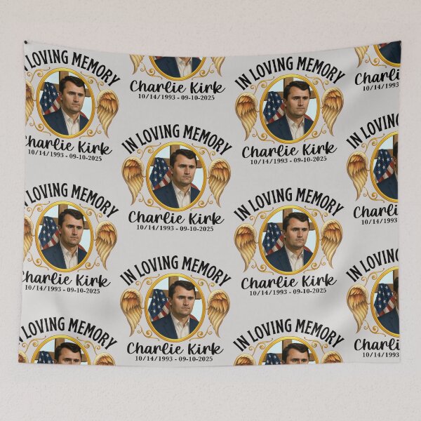 Item preview, Charlie Kirk in memory patriot freedom USA  designed and sold by tiffanator606.