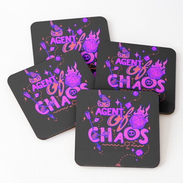 Item preview, Agent of Chaos (in neon) | DnD Alignment designed and sold by keyvei.