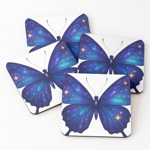 Item preview, Galaxy Blue Morpho Butterfly – Starry Cosmic Wings in Deep Blue and Purple designed and sold by Zee's Whimsical Wonders.