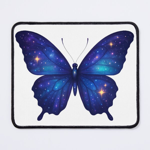 Item preview, Galaxy Blue Morpho Butterfly – Starry Cosmic Wings in Deep Blue and Purple designed and sold by Zee's Whimsical Wonders.