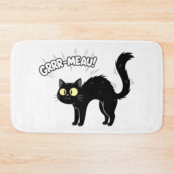 Item preview, Spooky Black Cat with Scared Expression - GRRR-MEAU! designed and sold by AFernandesDSG.