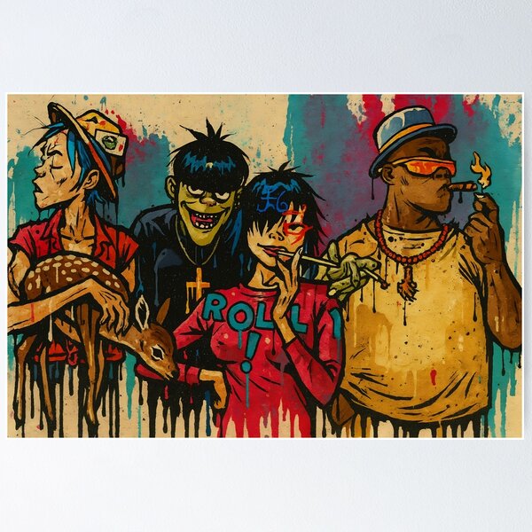 Gorillaz Wall Art for Sale | Redbubble
