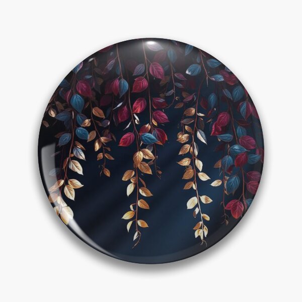 Item preview, Dark Hanging Leaves with Red and Gold Glow designed and sold by SassyArtistry.