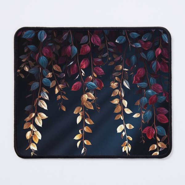 Item preview, Dark Hanging Leaves with Red and Gold Glow designed and sold by SassyArtistry.