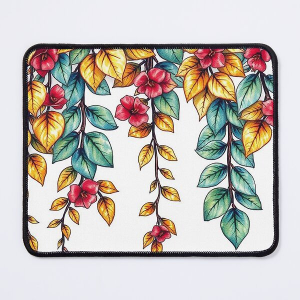 Item preview, Colorful Hanging Leaves with Red Flowers designed and sold by SassyArtistry.