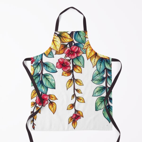 Item preview, Colorful Hanging Leaves with Red Flowers designed and sold by SassyArtistry.