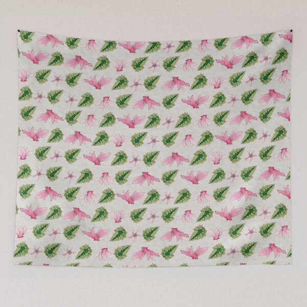 Item preview, Cyclamen and leaves pattern #23 designed and sold by DogwoodDesign.