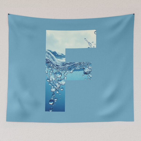 Item preview, Water Monogram Letter F with Splash designed and sold by rustyroofco.