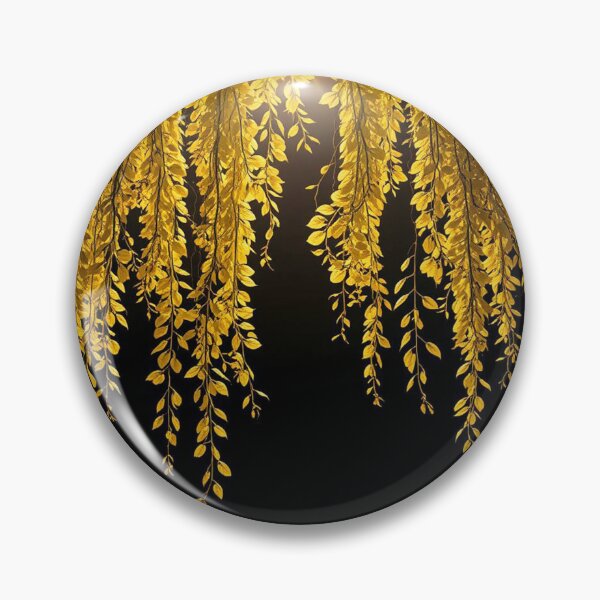 Item preview, Golden Hanging Leaves on Black designed and sold by SassyArtistry.