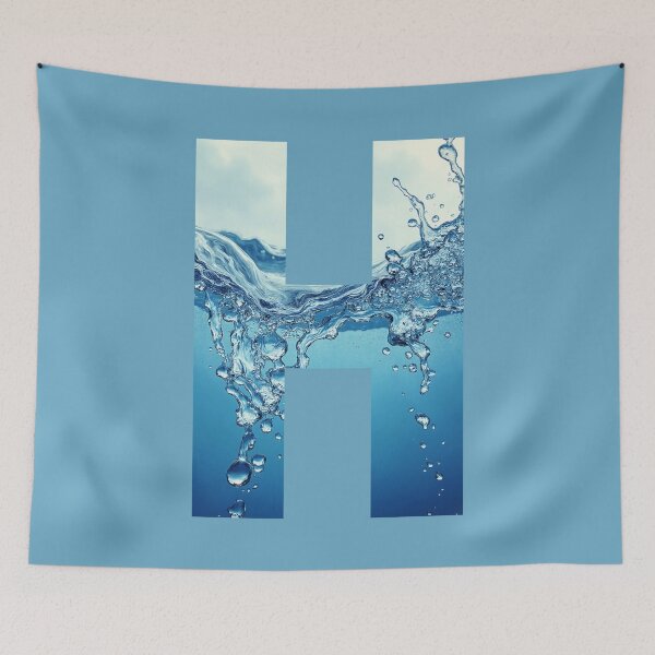 Item preview, Water Monogram Letter H with Splash designed and sold by rustyroofco.