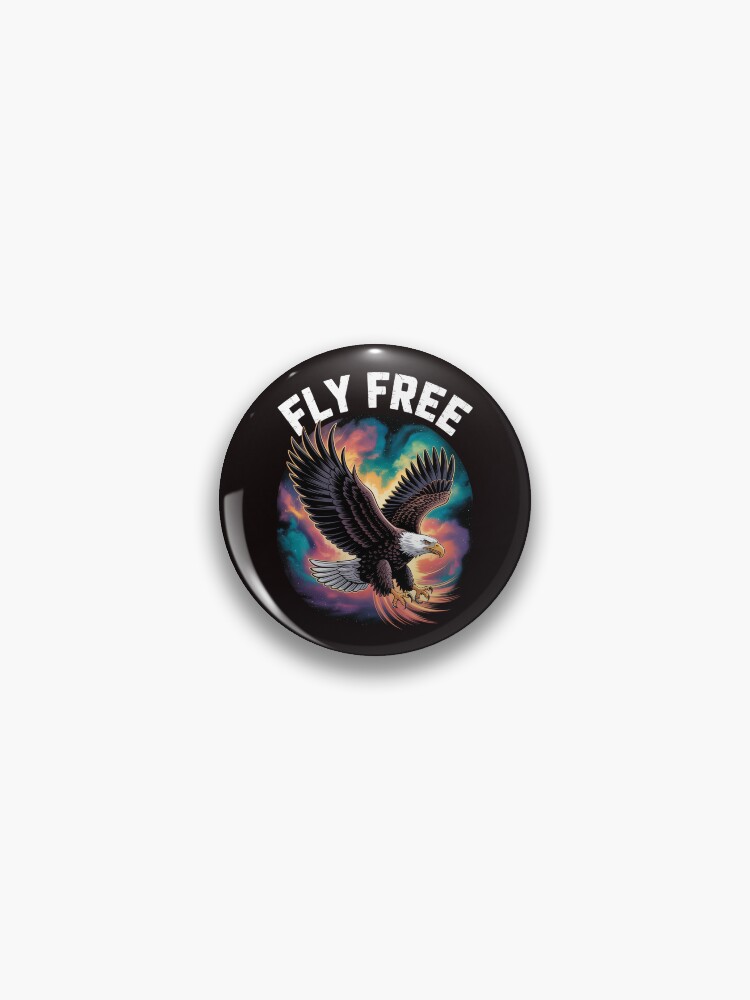 Thumbnail 1 of 3, Pin, Fly Free designed and sold by Rell1970.