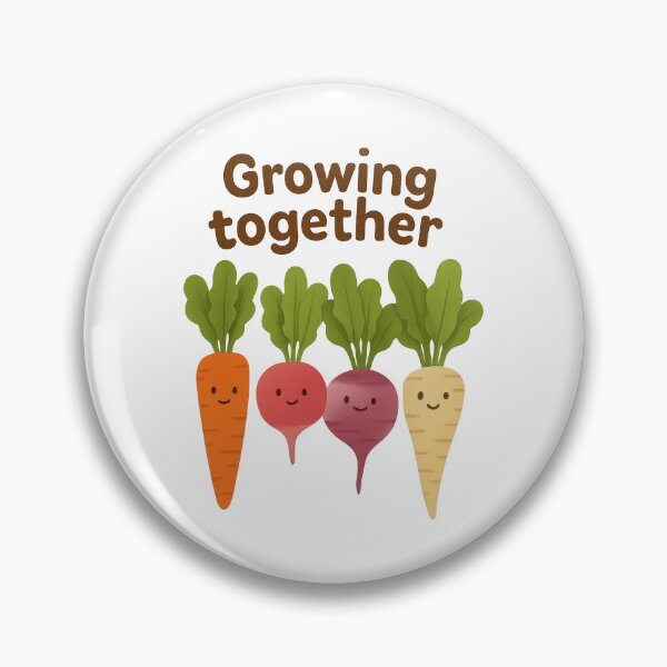 Item preview, Growing Together – Cute Root Vegetable Friendship Design designed and sold by inkoutninja.