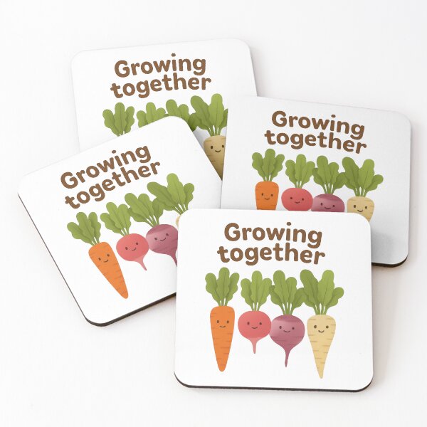Item preview, Growing Together – Cute Root Vegetable Friendship Design designed and sold by inkoutninja.