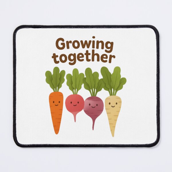 Item preview, Growing Together – Cute Root Vegetable Friendship Design designed and sold by inkoutninja.
