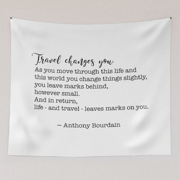 Item preview, Travel changes you. - Anthony Bourdain Quote designed and sold by corbrand.