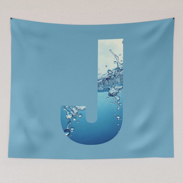 Item preview, Water Monogram Letter J with Splash designed and sold by rustyroofco.