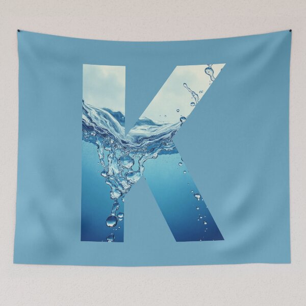 Item preview, Water Monogram Letter K with Splash designed and sold by rustyroofco.