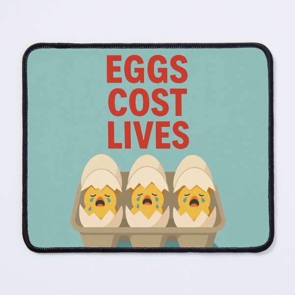 Item preview, Eggs Cost Lives Vegan Animal Welfare Veganism Factory Farming Eggs Chickens designed and sold by Annika Shurafa.