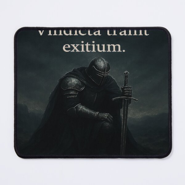 Item preview, Dark Knight Latin Quote | Vindicta Trahit Exitium | Gothic Medieval Warrior Art designed and sold by MacksMerch.