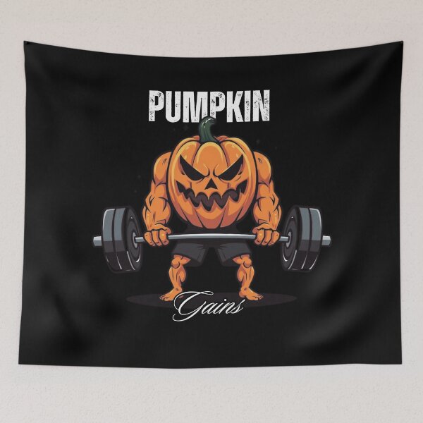Item preview, Pumpkin Gains Halloween Gym Design designed and sold by CrazyInkWorks.