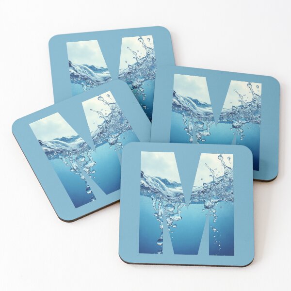 Item preview, Water Monogram Letter M with Splash designed and sold by rustyroofco.