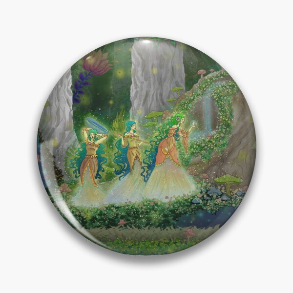 Item preview, Fairy Fountain Tree Forest Illustration designed and sold by ABHolliART.