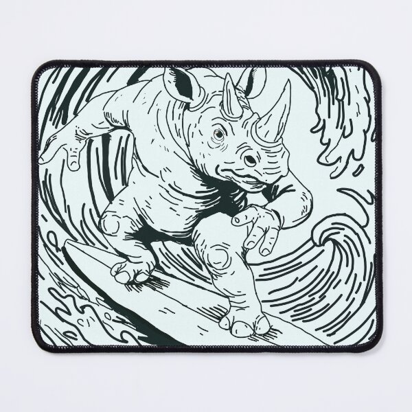 Item preview, surfing rhino barreling through the waves designed and sold by wallydesigns12.