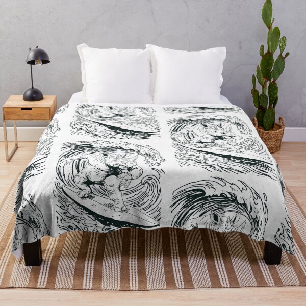 Item preview, surfing rhino barreling through the waves designed and sold by wallydesigns12.