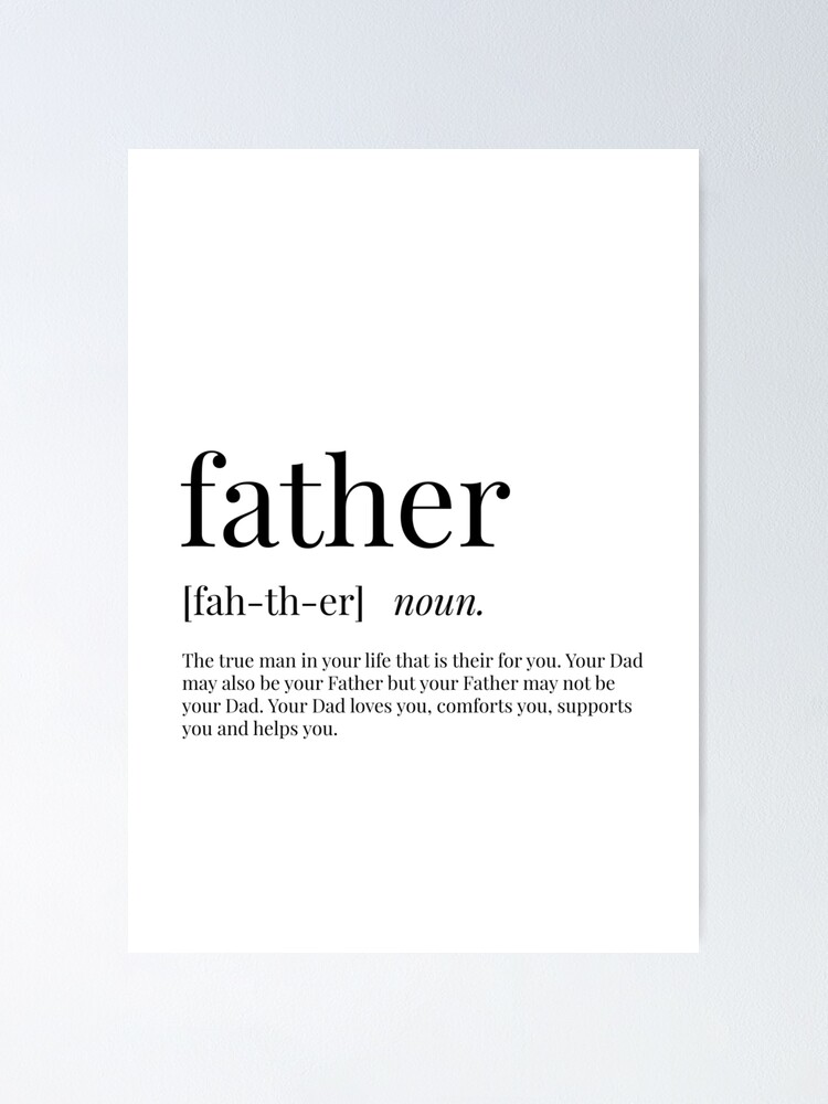 Póster «Definición del padre» de definingprints | Redbubble