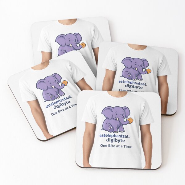 Item preview, eatelephantsat.digibyte – Funny Crypto Elephant Humor Design designed and sold by BiginkArt.