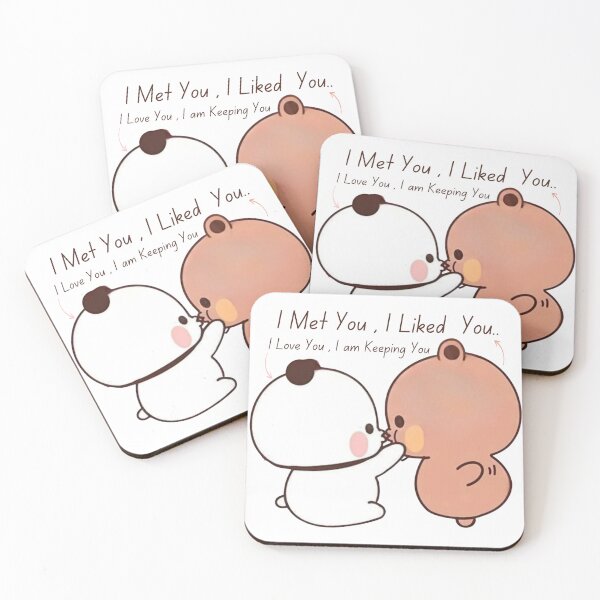 Item preview, I Met You iLiked You I Love You i am Keeping You Bear and Panda Bubu Dudu Balloon Bear Love Life Story 2026 designed and sold by DaresToDream.