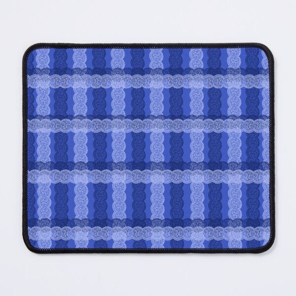 Item preview, Blue Gingham Lace Pattern designed and sold by SpencerCaroArt.