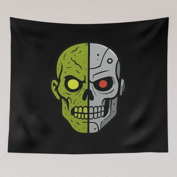 Item preview, Half Zombie, Half Cyborg – Horror Tech Hybrid designed and sold by NoRestDesigns.