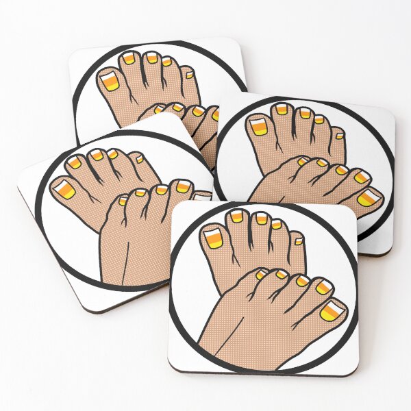 Item preview, Candy Corn Toes Badge designed and sold by SolefulStickers.