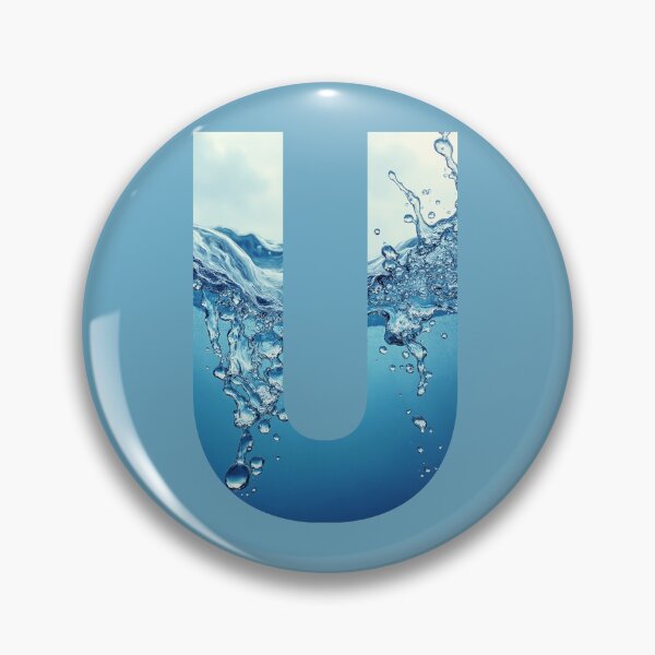 Item preview, Water Monogram Letter U with Splash designed and sold by rustyroofco.