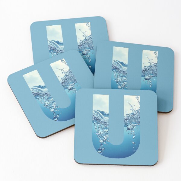 Item preview, Water Monogram Letter U with Splash designed and sold by rustyroofco.