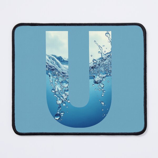 Item preview, Water Monogram Letter U with Splash designed and sold by rustyroofco.