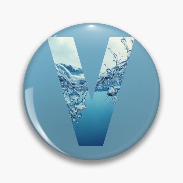 Item preview, Water Monogram Letter V with Splash designed and sold by rustyroofco.