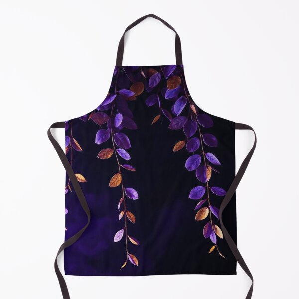 Item preview, Purple and Gold Hanging Leaves on Black designed and sold by SassyArtistry.