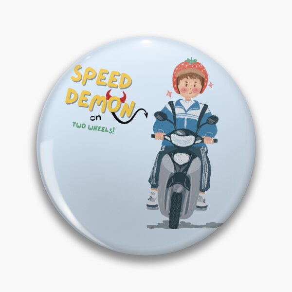 Item preview, Cute Schoolboy Speed Demon on Motorbike designed and sold by RosalinesEyes.